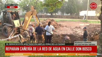Reparan ca&ntilde;er&iacute;a de la red de agua en calle Don Bosco